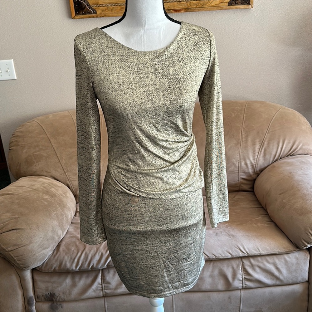 Lulu’s Gold mini dress